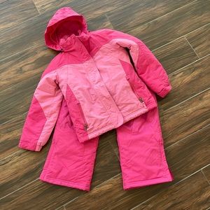 LL Bean snow ski pants and jacket parka set size 5 6 Med